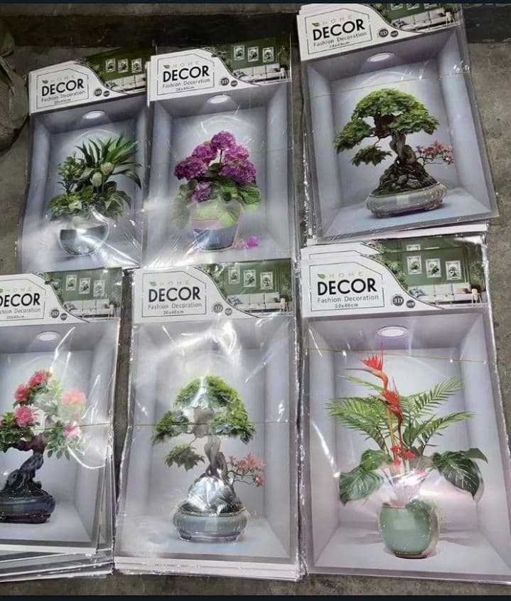 Home Decor 3D Wall Paper 6 set with flowers