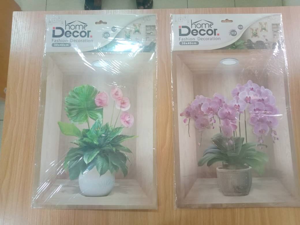 Home Decor 3D Wall Paper 6 set with flowers